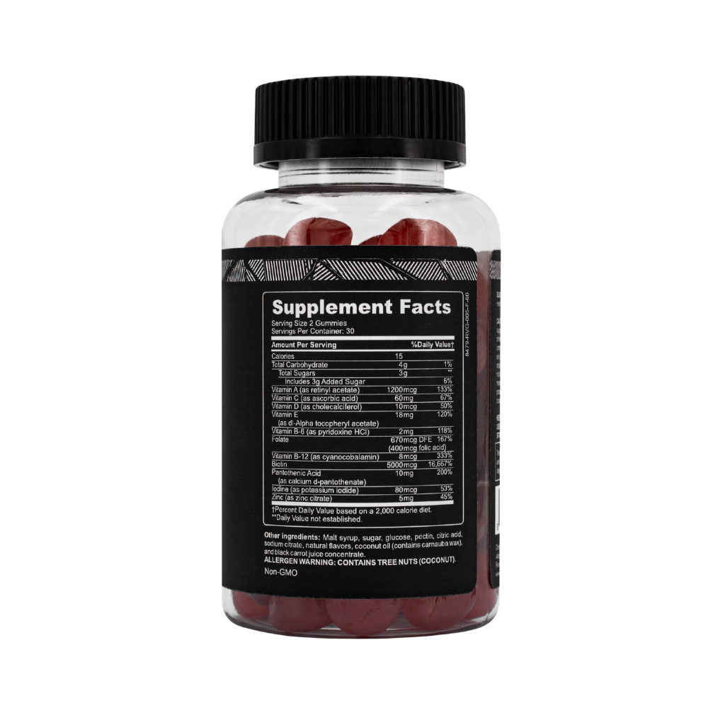 Beard Growth Support - Gummy Vitamins- Wholesale Bundle 12 Bottles