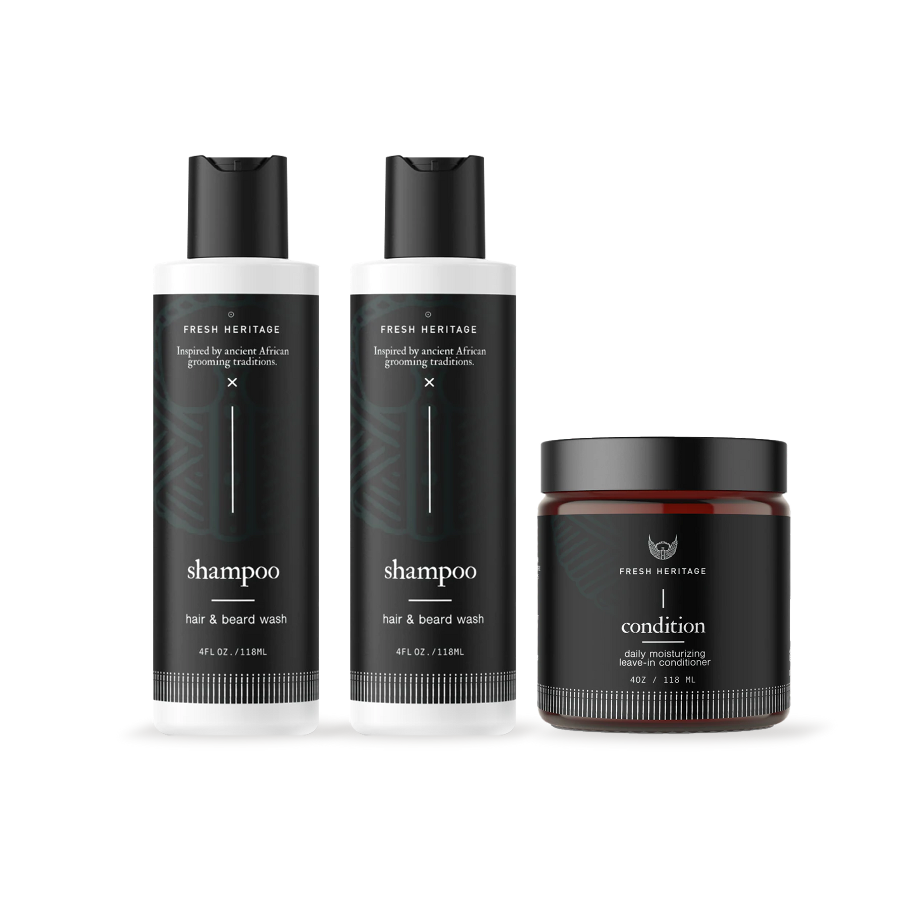 Premium Beard Shampoo & Beard Conditioner - Beard Grooming Bundle