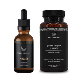 Beard Oil & Vitamins - Faster Beard Growth & Grooming Bundle