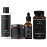 Beard Growth Kit - Beard Wash + Conditioner + Beard Oil + Beard Shampoo & Vitamins
