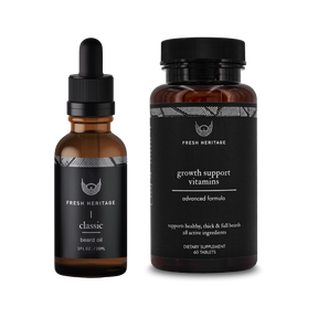 Beard Oil & Vitamins - Faster Beard Growth & Grooming Bundle